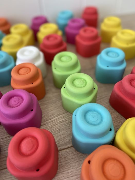 Soft Clemmy clementoni peças macias tipo lego para bebés