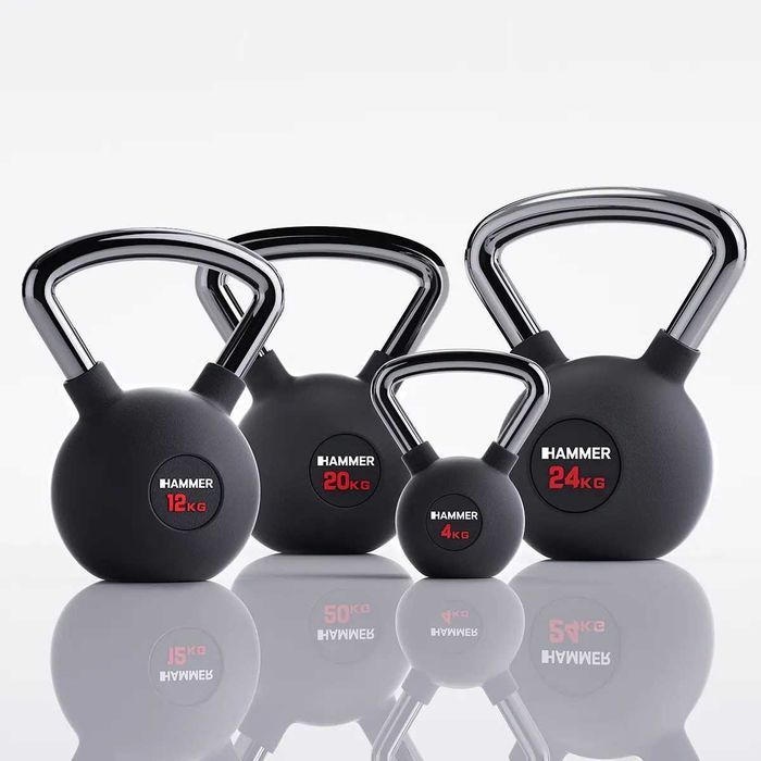 Kettlebell gumowany Hammer Premium 4 kg (dostępne inne wagi)