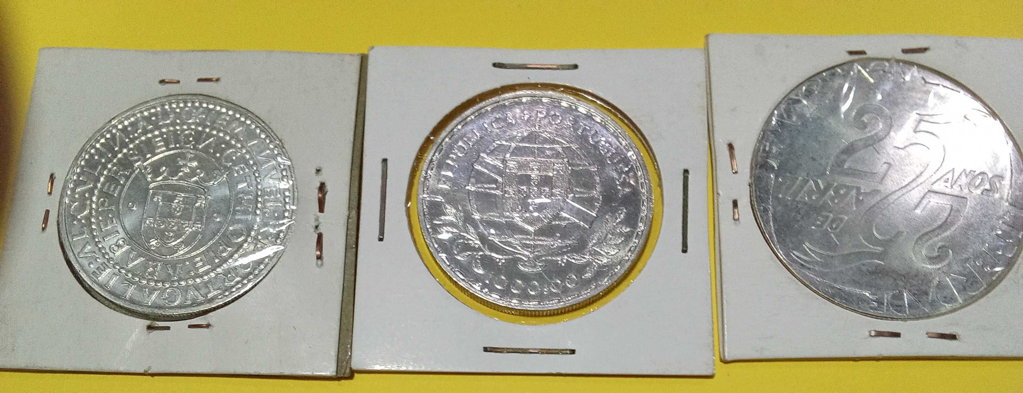 3 moedas de prata de 1000$00,