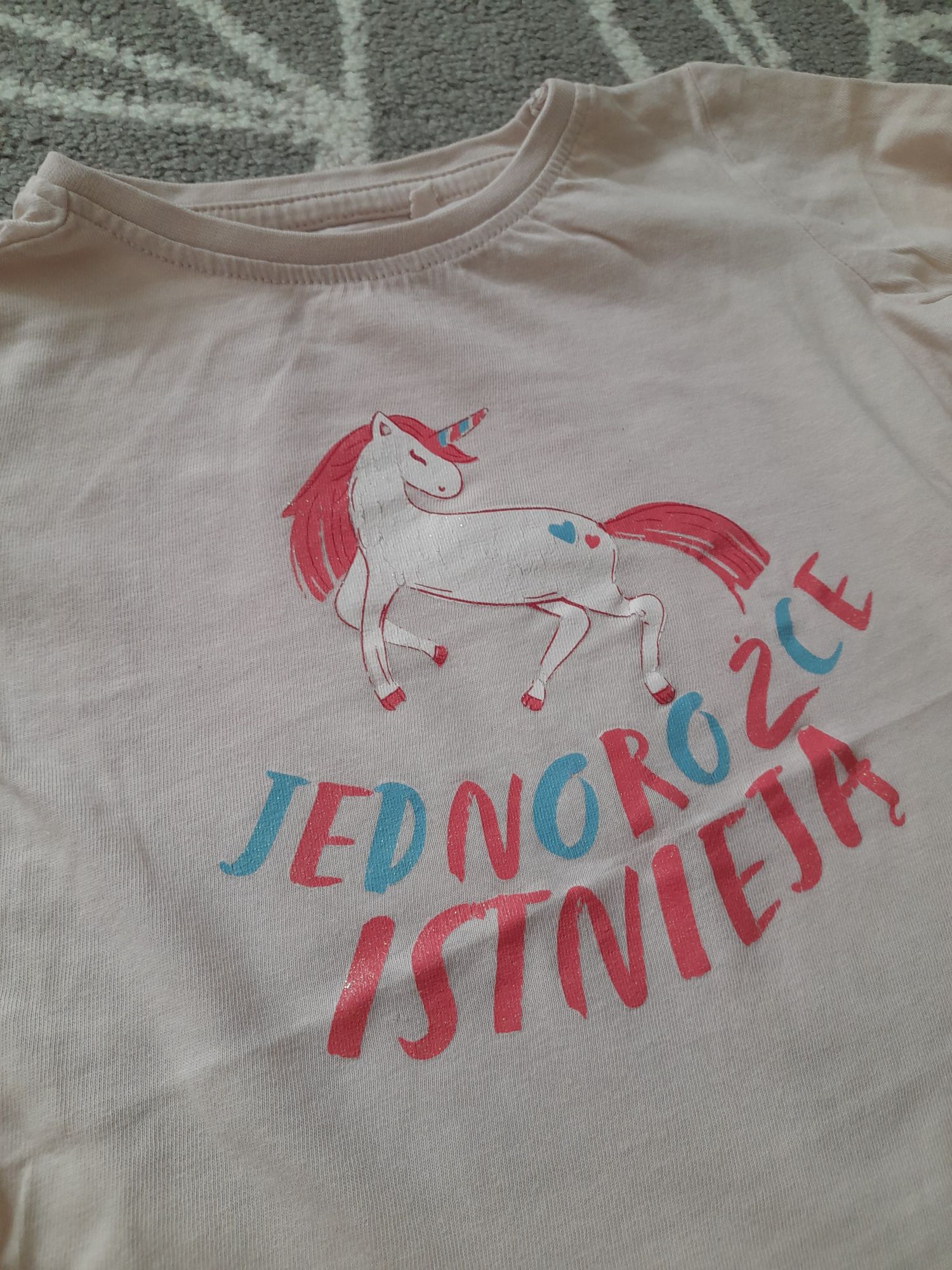 5x Bluzka 98/104 długi rękaw, H&M Cool Club, jednorożce