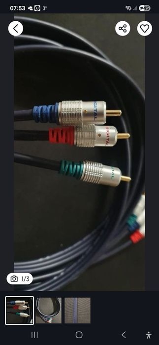 Przewód 3xrca/3rca 2.5m