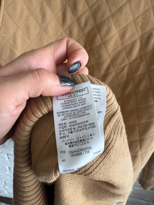 Шерстяний вʼязаний светр куртка зіпка Burberry wool