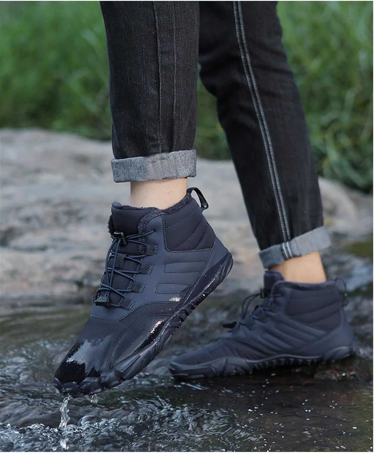 Nowe buty trekkingowe / górskie / wodoodporne / granatowe "40" !2285!