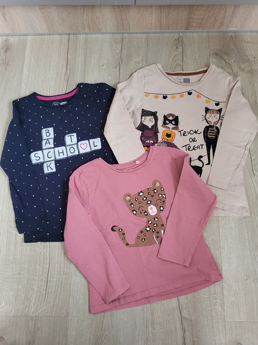 Bluzka na długi rękaw 3sztuki 122 smyk pepco