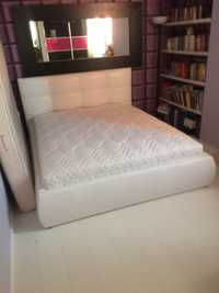 Łóżko tapicerowane do sypialni 160x200 glamour nowoczesne skandynawski