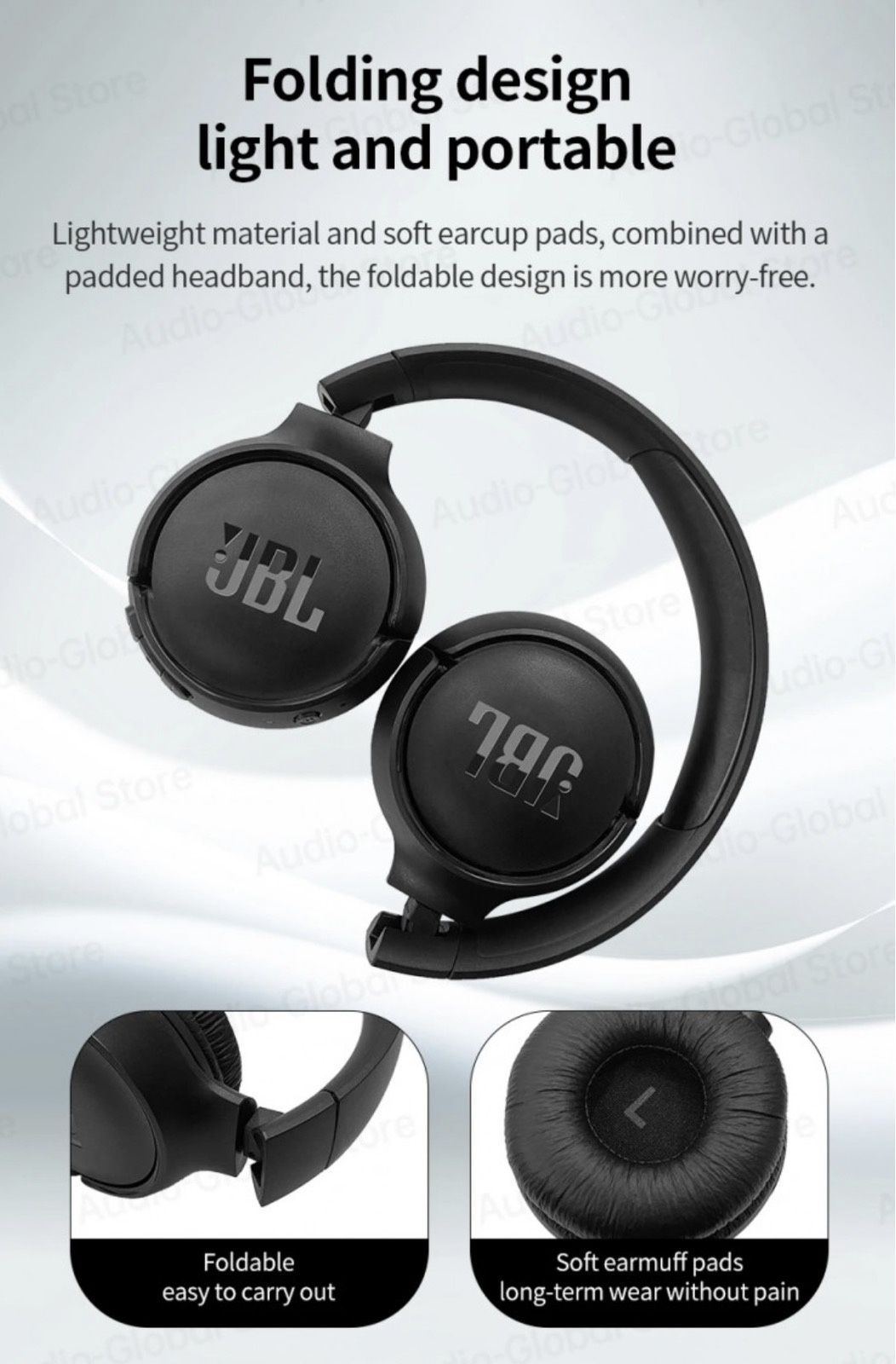Навушники с микрофоном Bluetooth JВL 510 Bass black