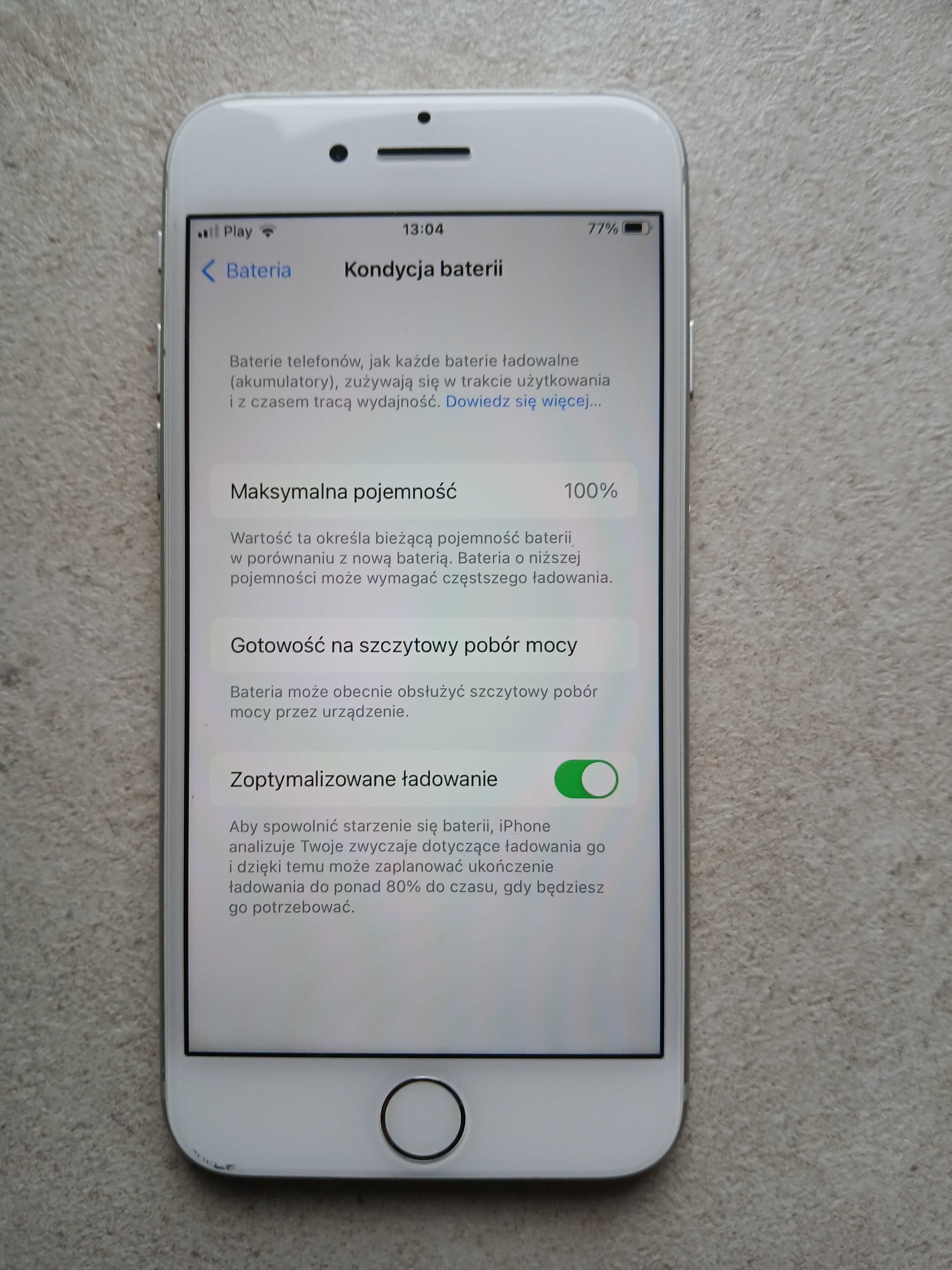 iPhone 7 BIAŁY    Nowa Bateria 100proc