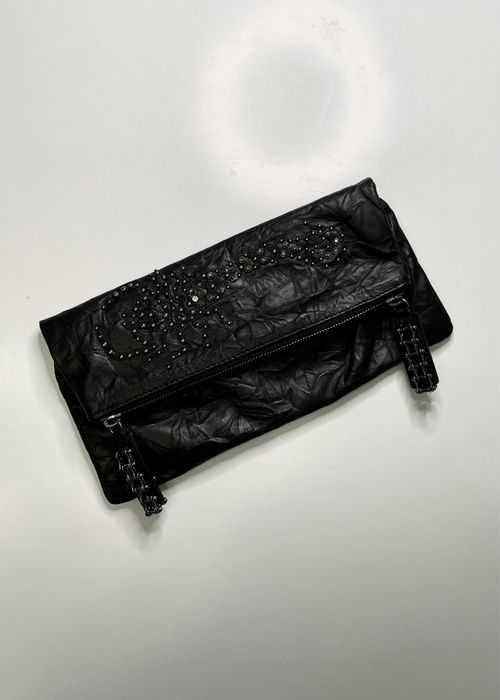 Чорний шкіряний клатч, сумочка Thomas Wylde Scorpion