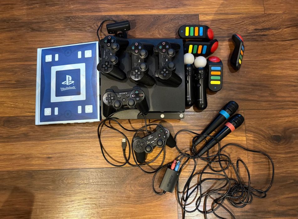 Ps3 slim ZESTAW wszystkie akcesoria