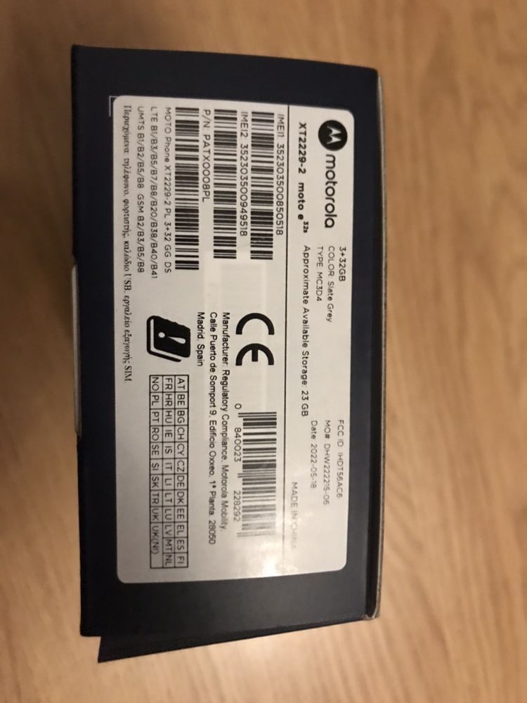 Motorola e32s NOWY 3/32GB z dokumentami oryginał
