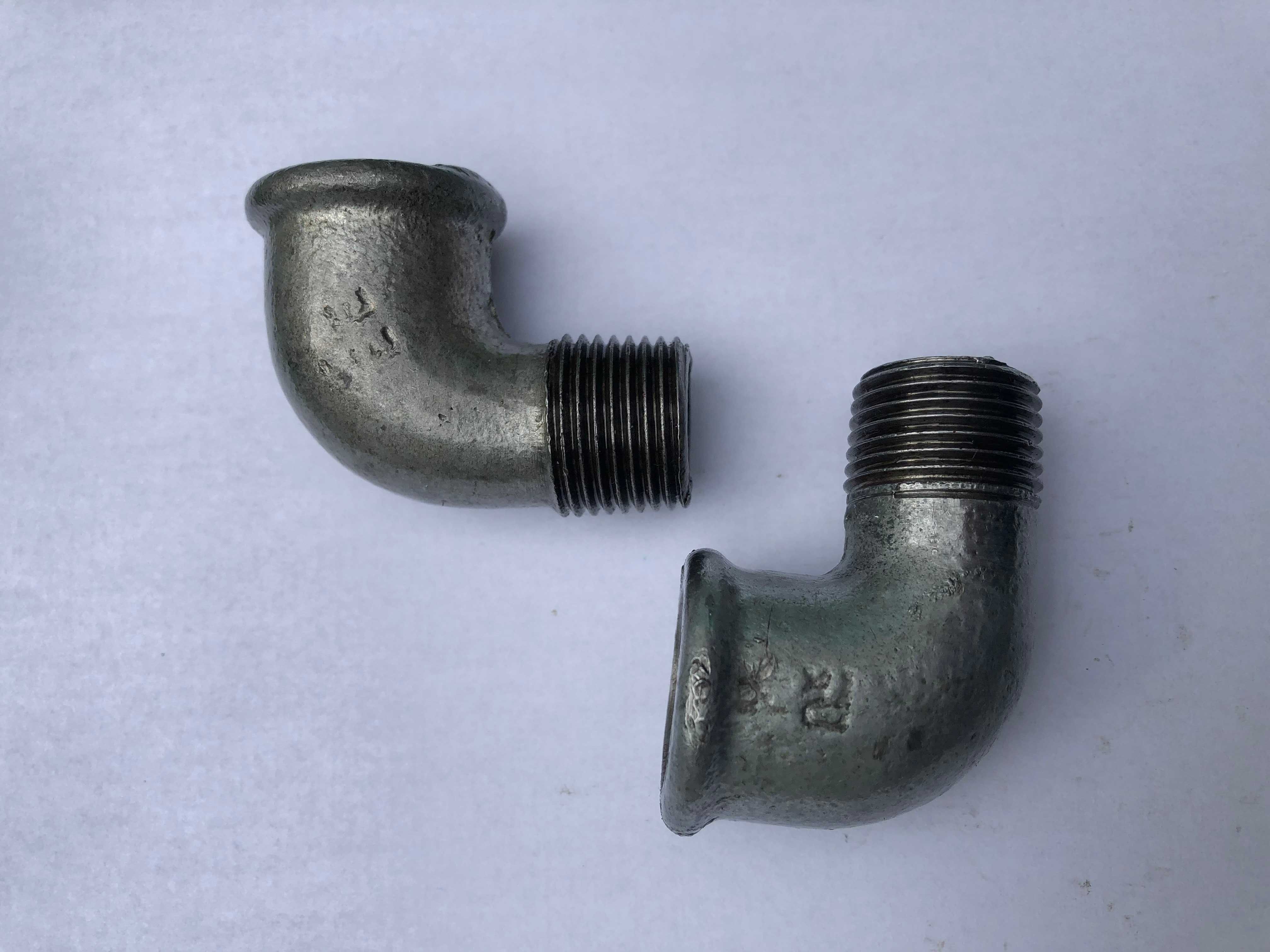 Kolano kolanko 2 szt. ocynk 1/2 " cala WZ