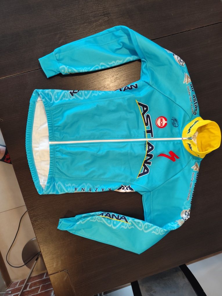 Kurtka kolarska Moa Team Astana Windstopper na rower bluza rowerowa