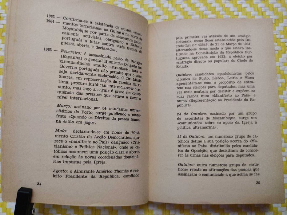 Para um dossier da Oposição Democrática  

S.Ferreira e  Arsénio Mota