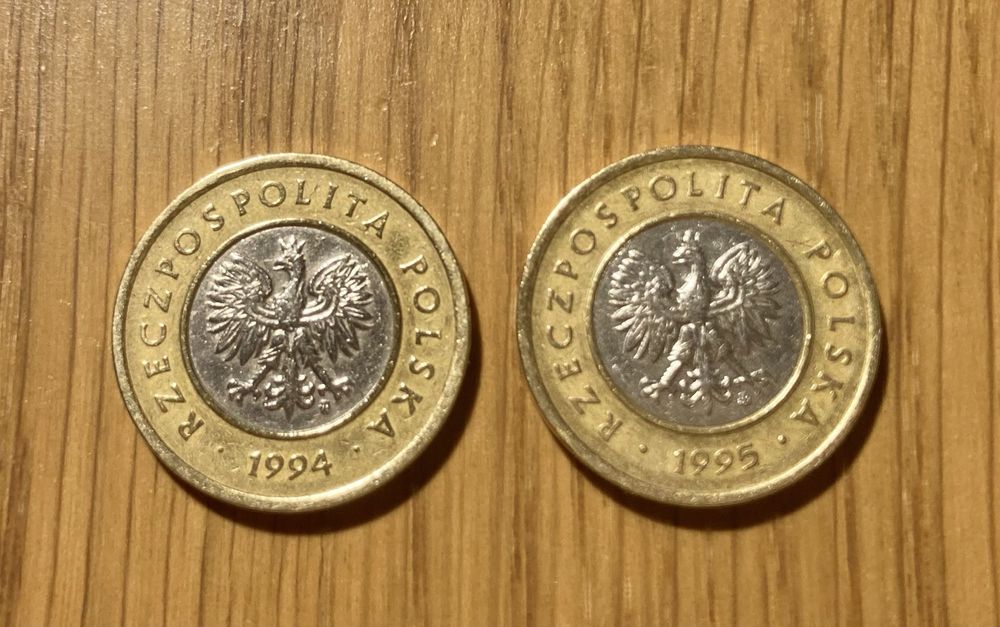 Zestaw monet 2 zl 1994 i 1995 pierwsze wydania