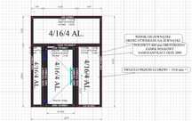 Witryna aluminiowa sklepowa 2295 x 2936 antracyt 7016