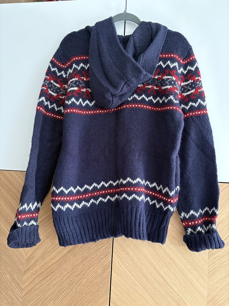 Oysho sweter kardigan z wełną L nowy kaptur