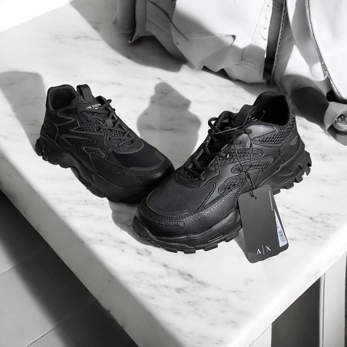 -40% 40 41 7.5 25.5 см Armani Exchange кросівки кросовки черные чорні