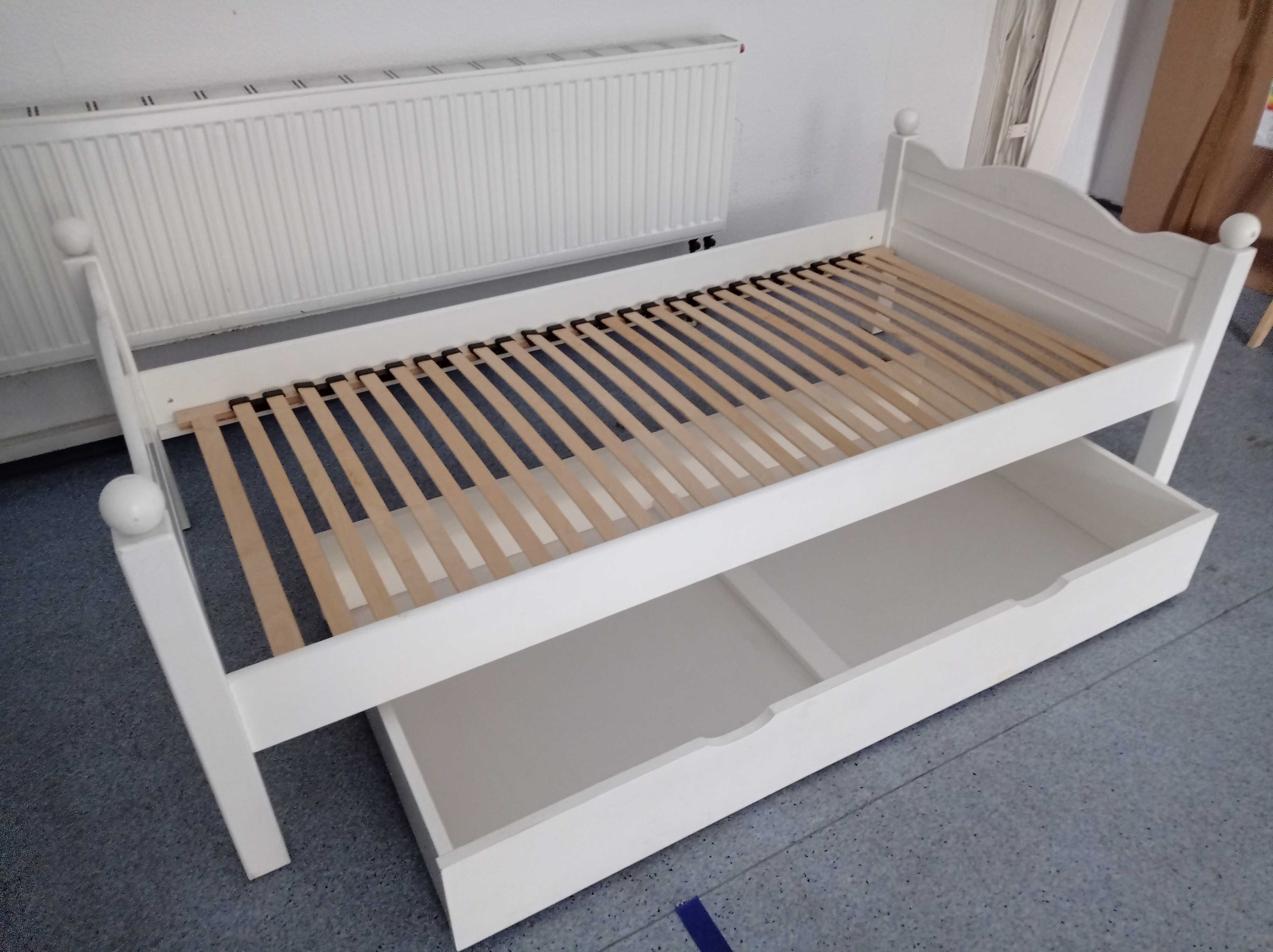 Łóżko białe IKEA 200x90cm