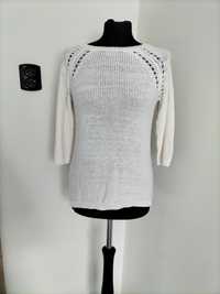 HIT - Kremowy / biały sweterek ażurowy - F&F - XS - blogerski - y2k