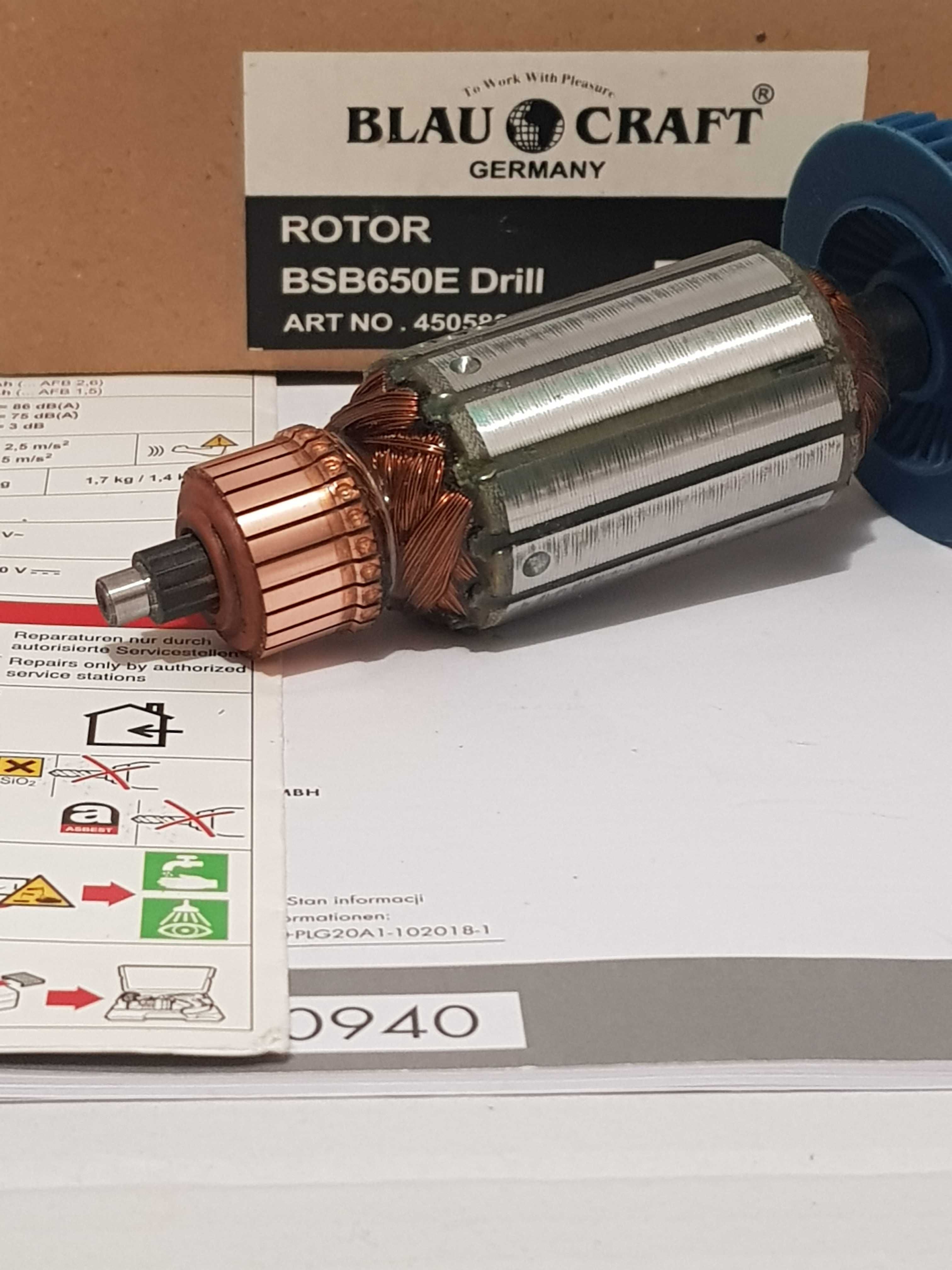 Wirnik twornik do BLAUKRAFT BSB 650 E MEISTER KRAFT-MSB 650 wiertarka
