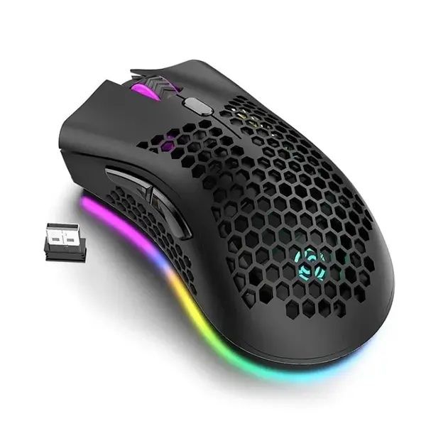 Мышка беспроводная игровая K-Snake BM600 с аккумулятором и RGB подсвет