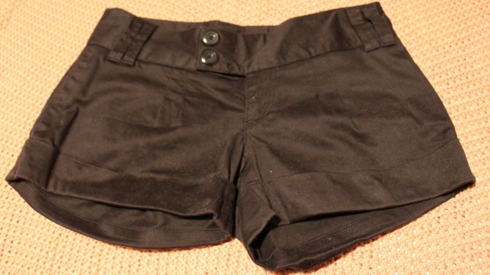 Calções acetinados pretos