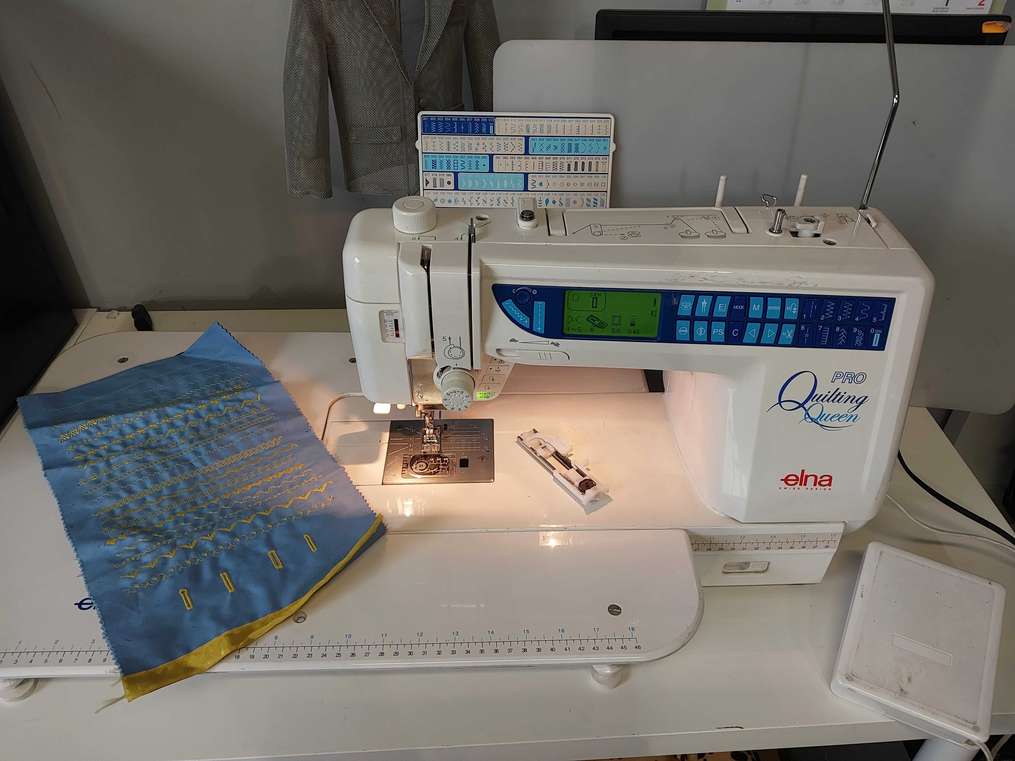 Nowa Maszyna Do szycia ELNA Pro-Quilting Queen 7300 z podstawką