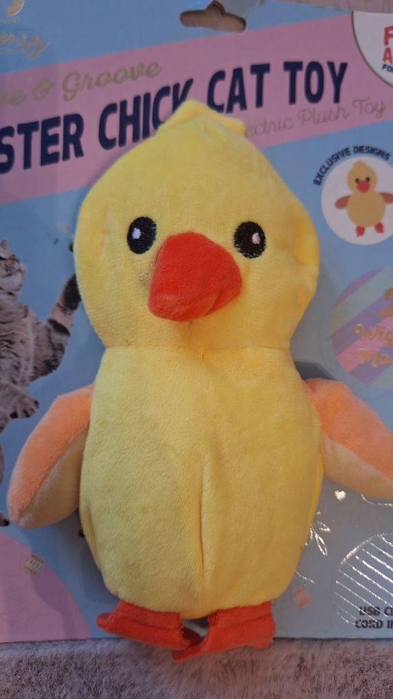 Interaktywna zabawka dla kota ład.USB z USA - EASTER CHICK CAT TOY