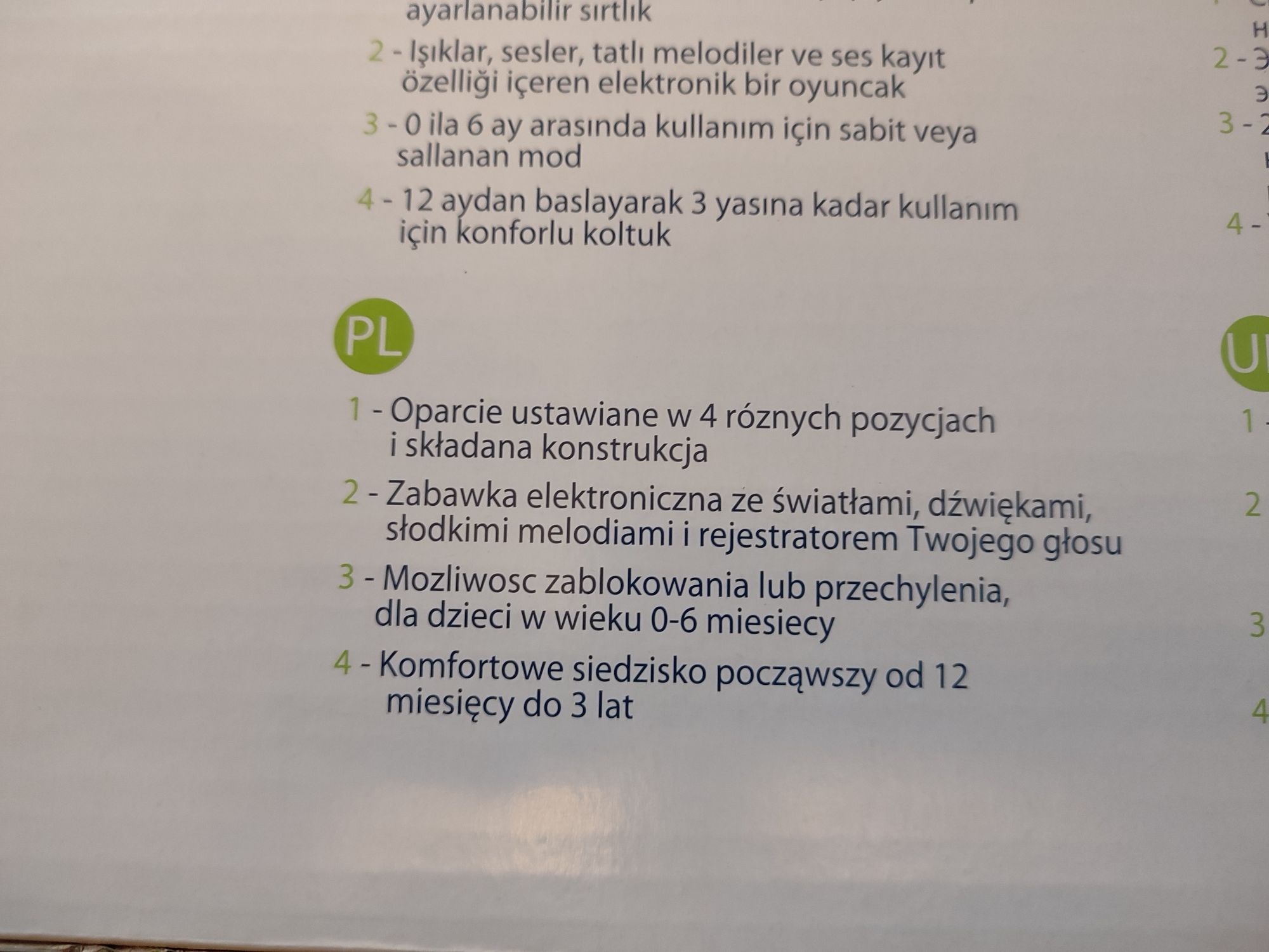 Chicco balloon wielofunkcyjny leżaczek Bujaczek ja nowy