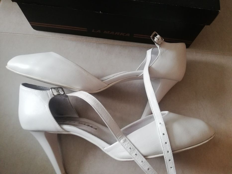 Buty ślubne białe LaMarka 39