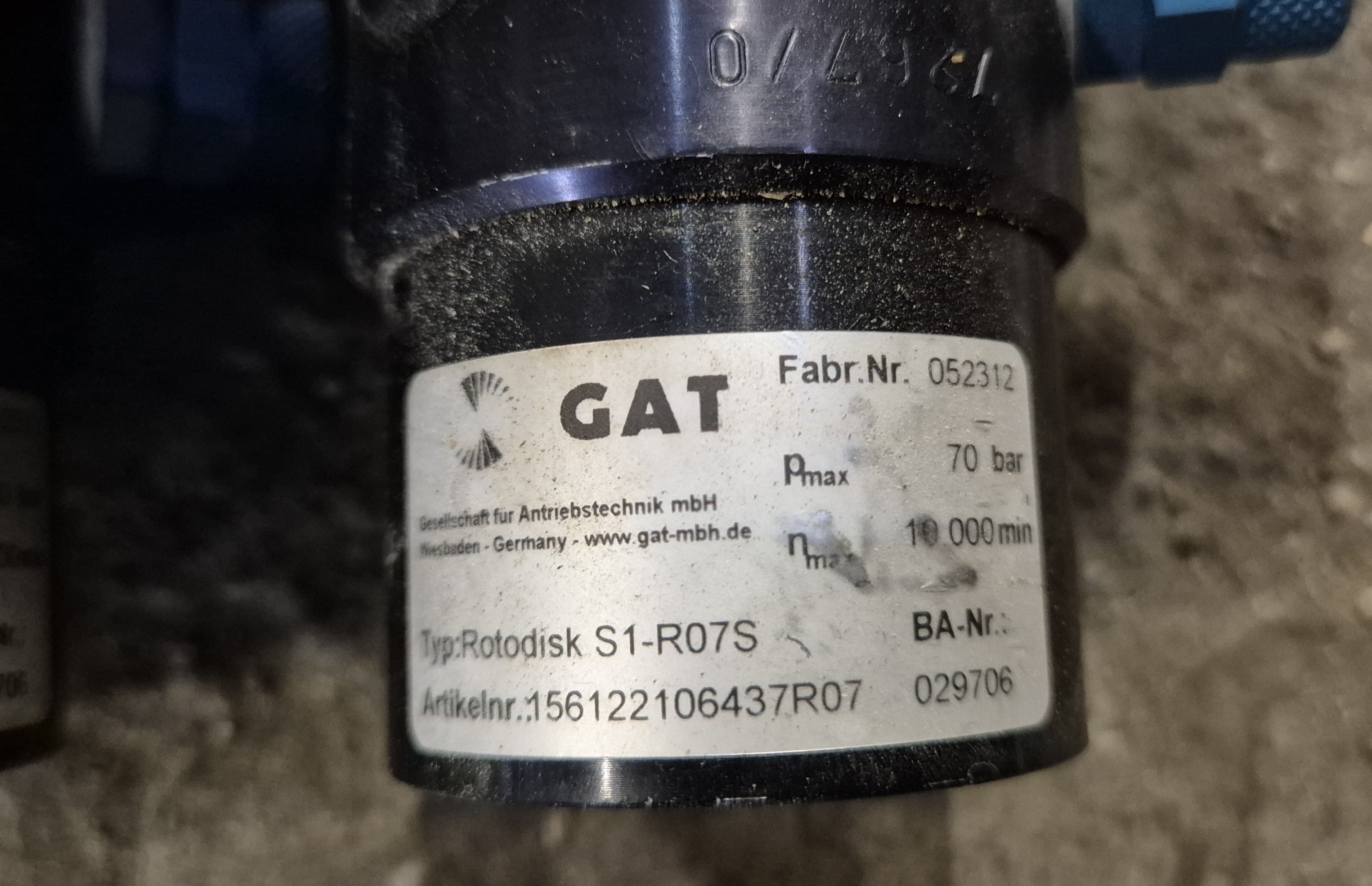 Rotary union GAT Rotodisk S1-R07S (rotary union z uszczelnieniem NOWY