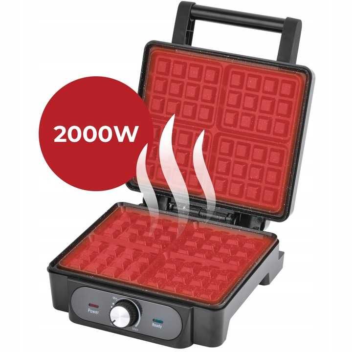 SOLIDNA Gofrownica Opiekacz 4 GOFRY DUŻE Chrupiące 2000W