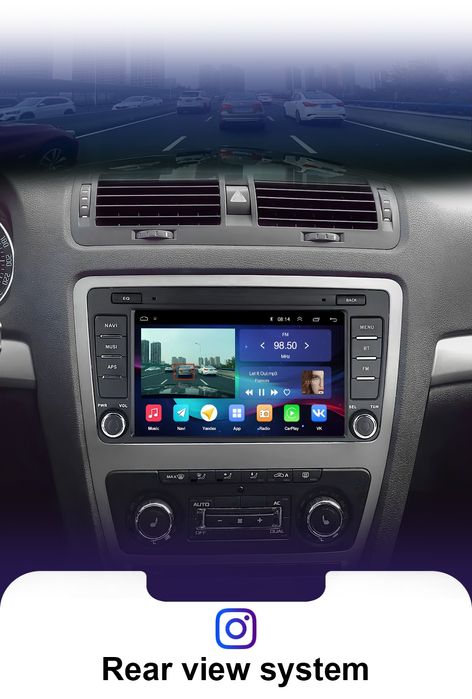 Штатна магнітола 4/64Gb Skoda Octavia A5 Yeti Android 15