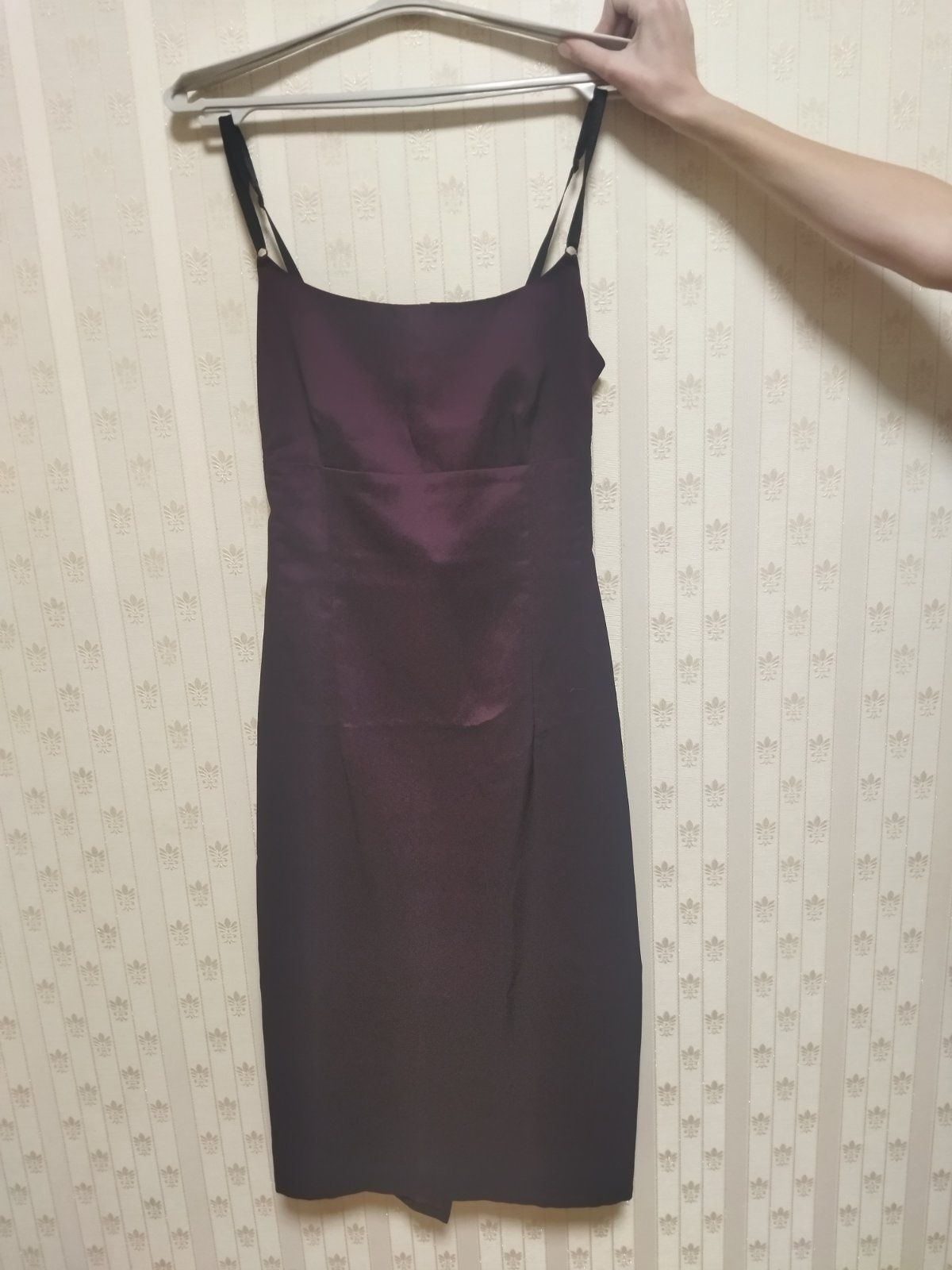 Плаття міді, темно фіолетове плаття
