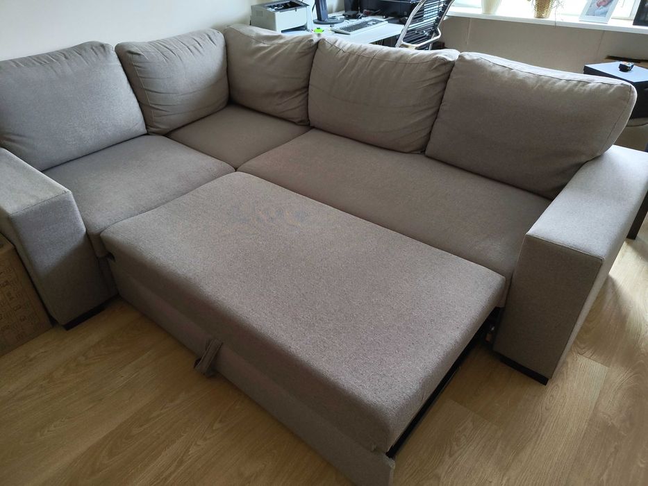 Kanapa narożna, narożnik VOX, sofa rozkładana, z pojemnikiem, stan BDB