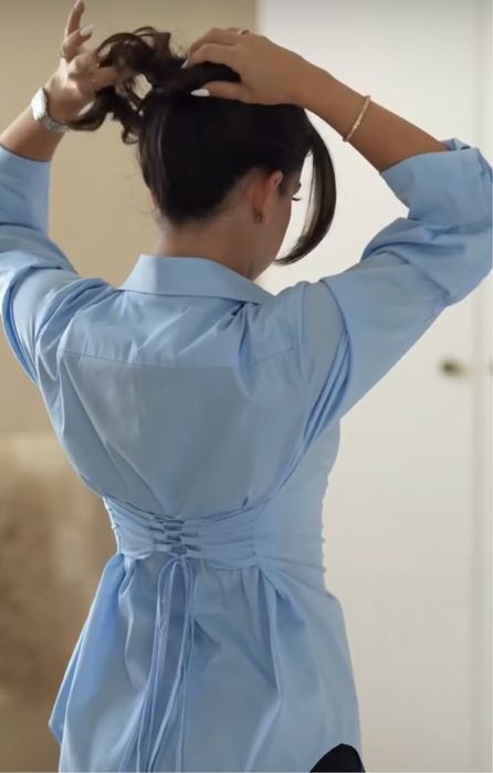 Трендова сорочка з шнурівкою