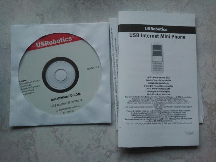 USB Internet Mini Phone Skype - USRobotics Modelo 9602