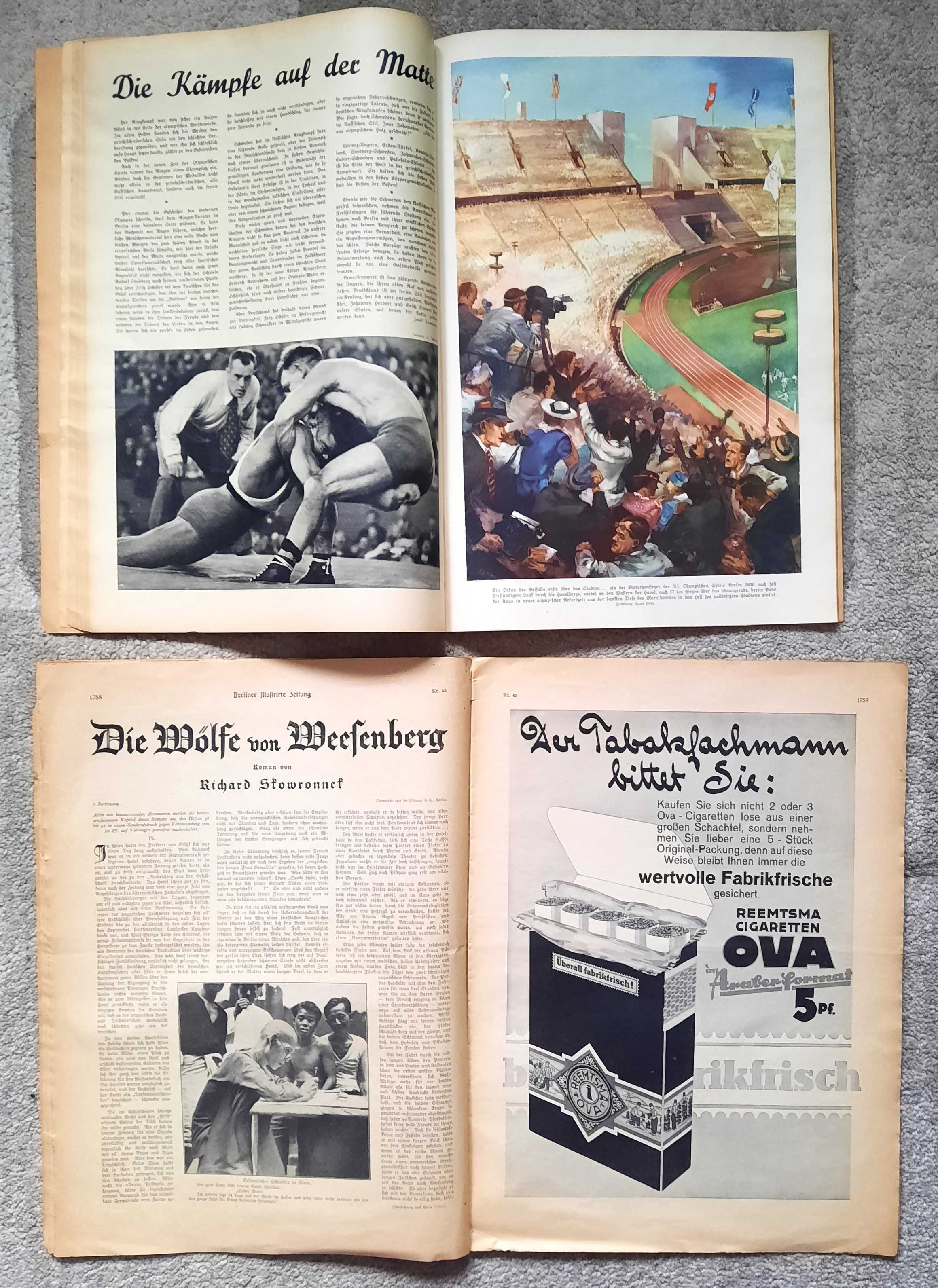 Stare Przedwojenne Gazety - Olimpiada 1936