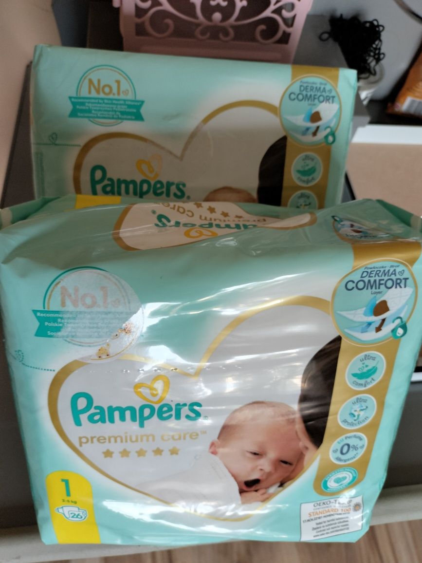 2 x Pampers premium care 1