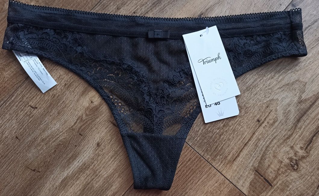 Beauty-full Darling String r 40/L czarne stringi majtki Triumph