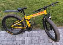 Rower Fatbike składak pełna amortyzacja wyposażenie