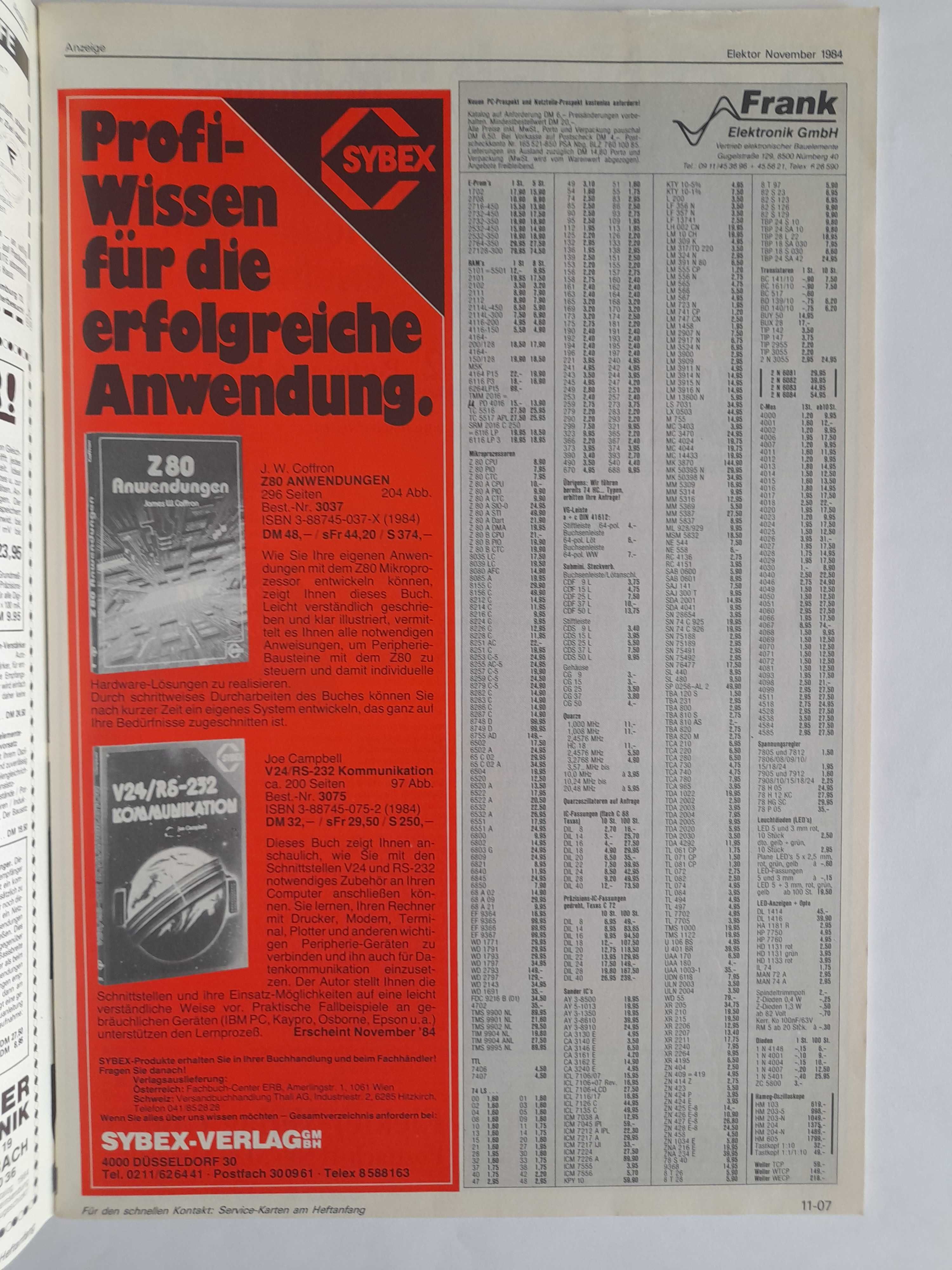 Elektor Elektronik 11 / 1984 (w języku niemieckim)