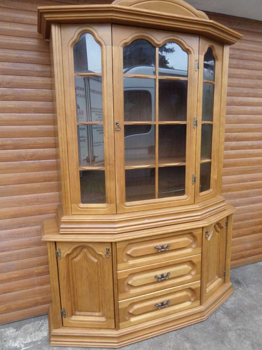 dębowa witryna stan bdb WYSYŁKA DOWÓZ