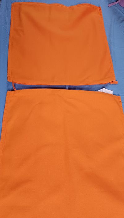 Poszewki na poduszki 3 sztuki bawełna pomarańczowe Ikea w kratę H&M