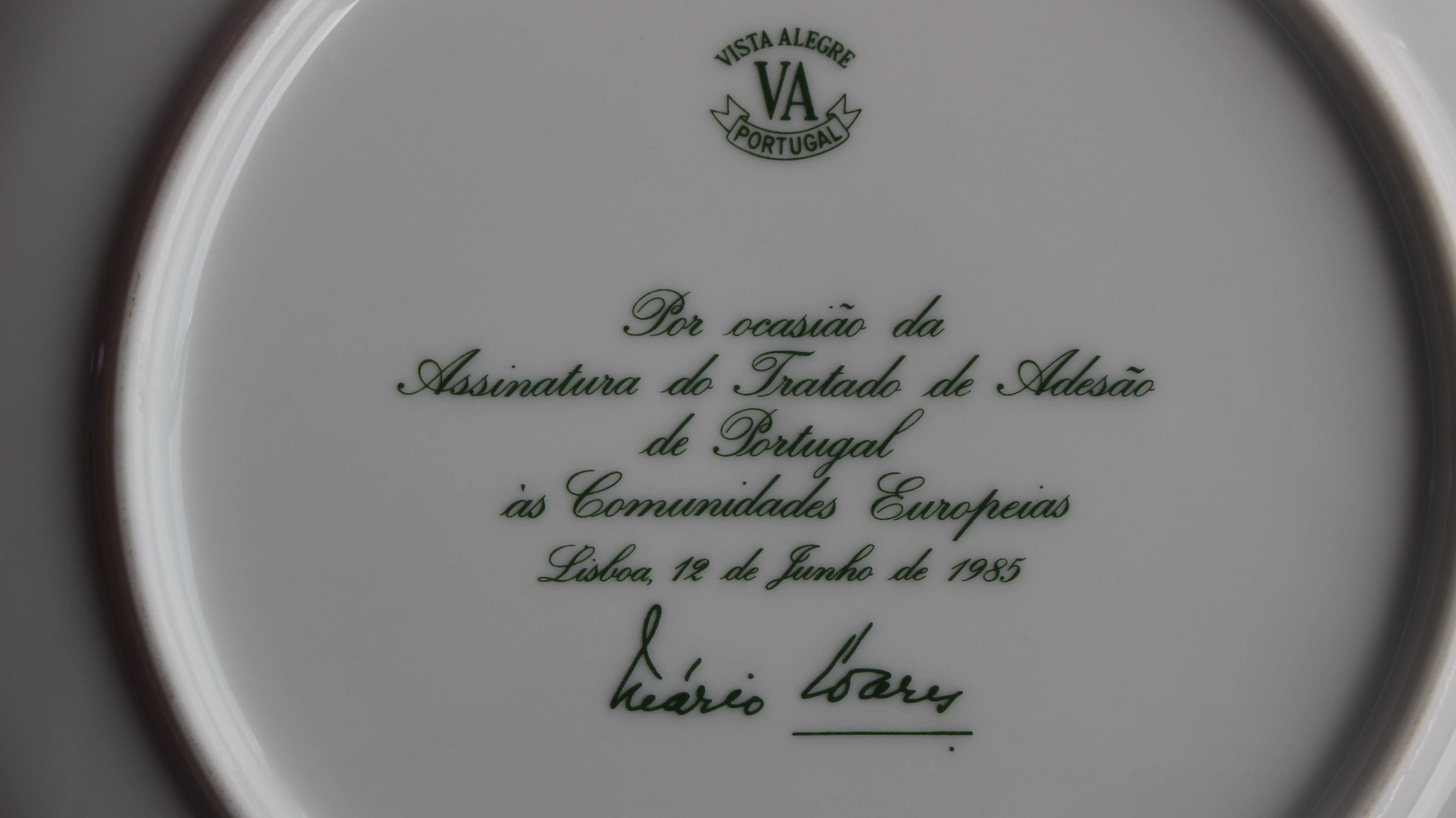 VISTA ALEGRE prato assinatura Adesão Portugal Comunidade Europeia 1985