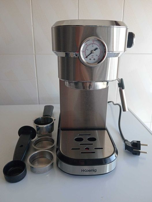 Máquina de café expresso manual HKoenig + moinho KRUPS com garantia