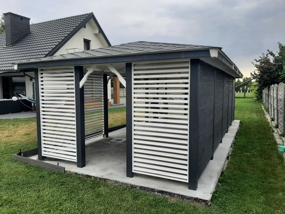 Altana Barcelona 4 x 4 Altanka drewniana ogrodowa nowoczesna Producent