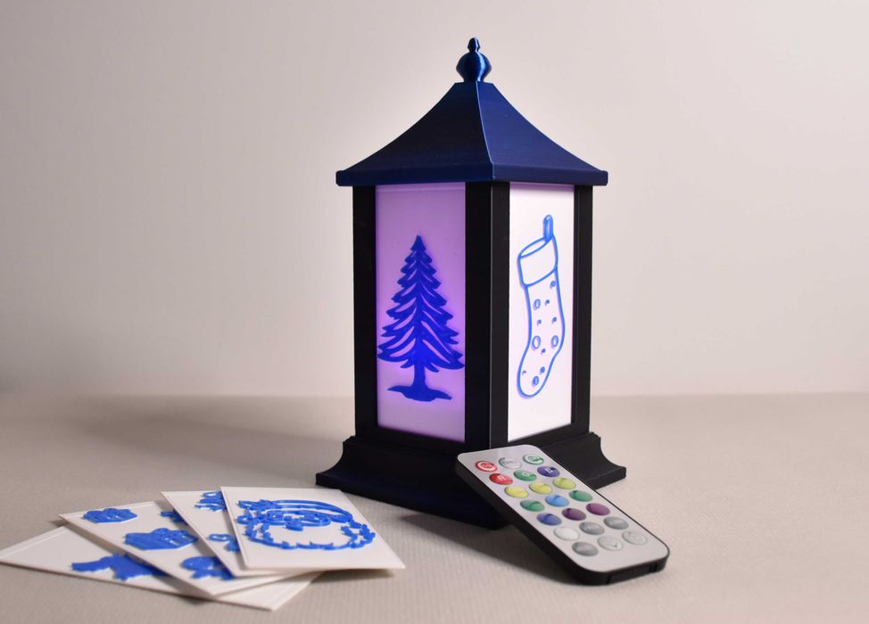 Lanterna modular decoração com vários designs de Natal