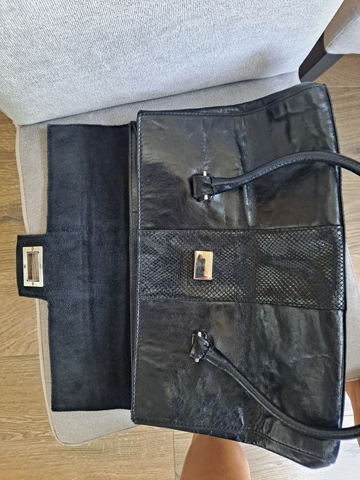 Skórzana torebka aktówka Gino Rossi