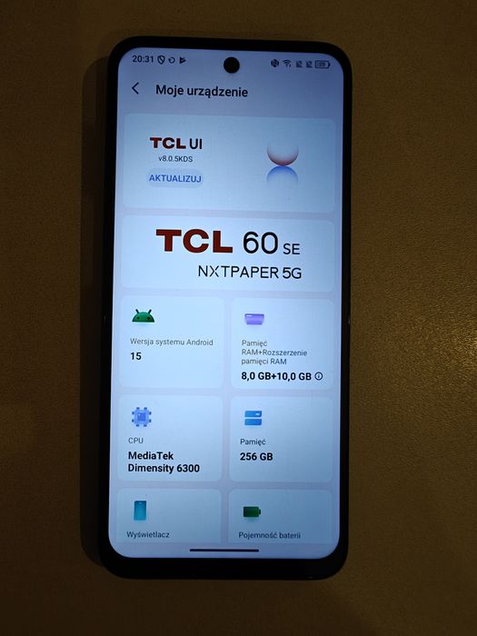 Smartfon dual SIM TCL 60 se Nxtpaper 5g